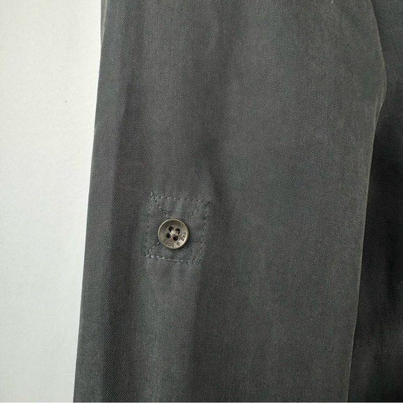 Rag & Bone Shirt Mini Dress XS Grunge Grey Long Sleeve Button Front 100% Tencel - Picture 8 of 15